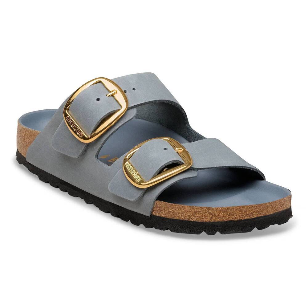 NEW BIRKENSTOCK women's arizona big buckle sandal in basalt gray